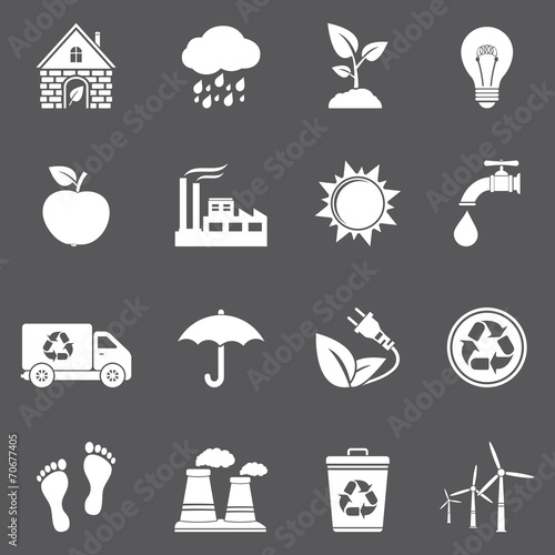 Vector ecology and recycle icons
