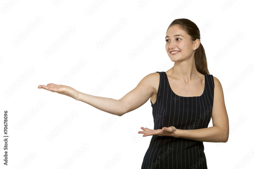 Welcoming business woman