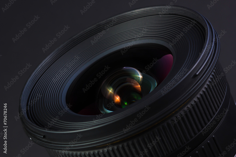 Nice wide angle lens with colorful reflections Nice wide angle lens with colorful reflections