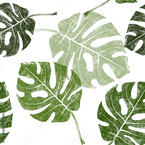 Naklejka tropikalne liście bez szwu