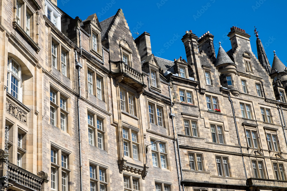 Typical victorian buildings in Edinburgh