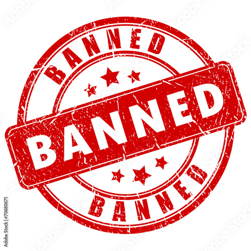 Banned vector stamp photo