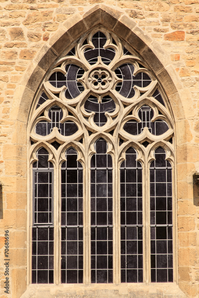 Fenster mit gothischen Ornamenten - Hildesheimer Dom