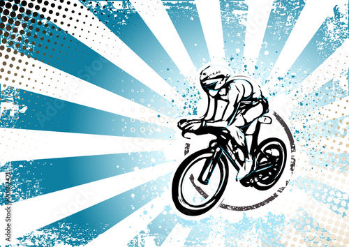 retro cycling poster background