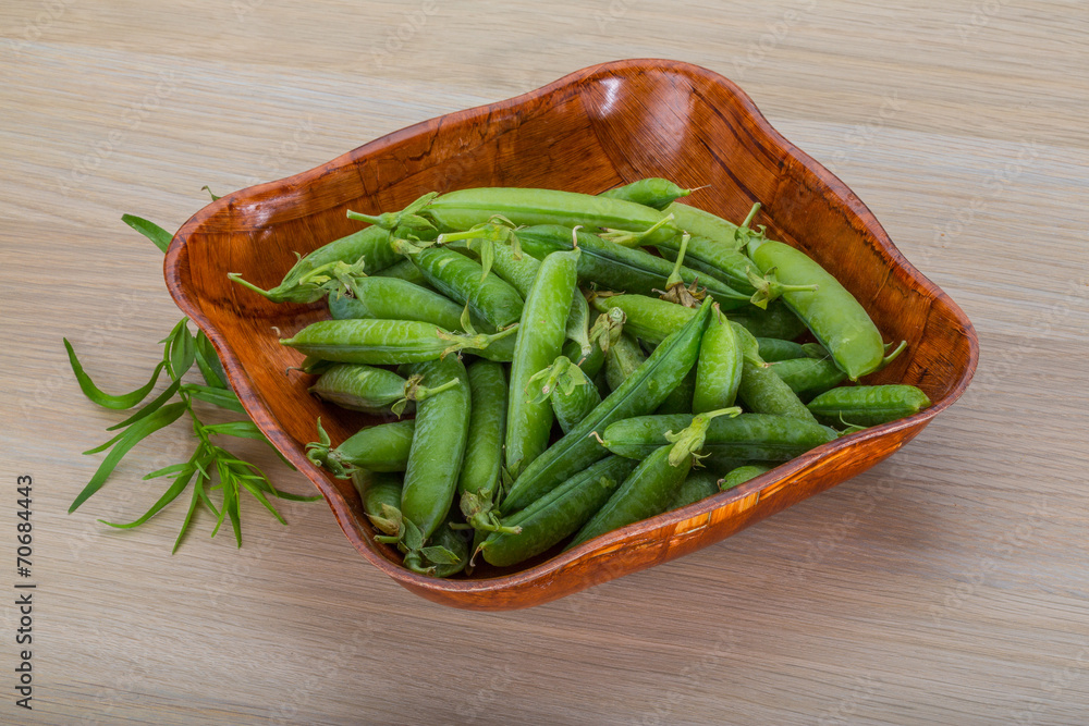 Green fresh peas