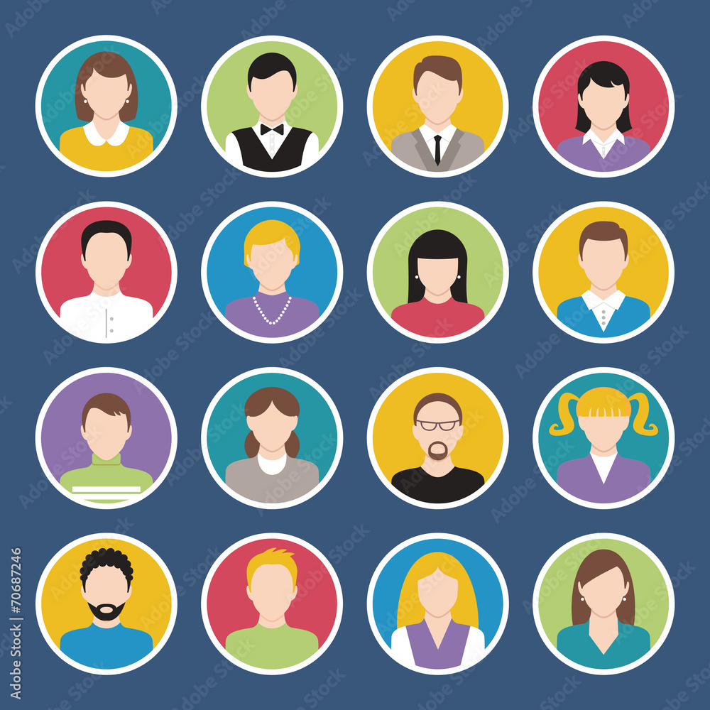 Avatar icons set Avatar icons set