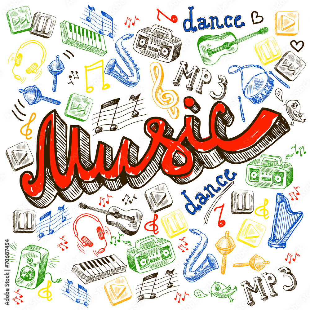 Fototapeta premium music color background