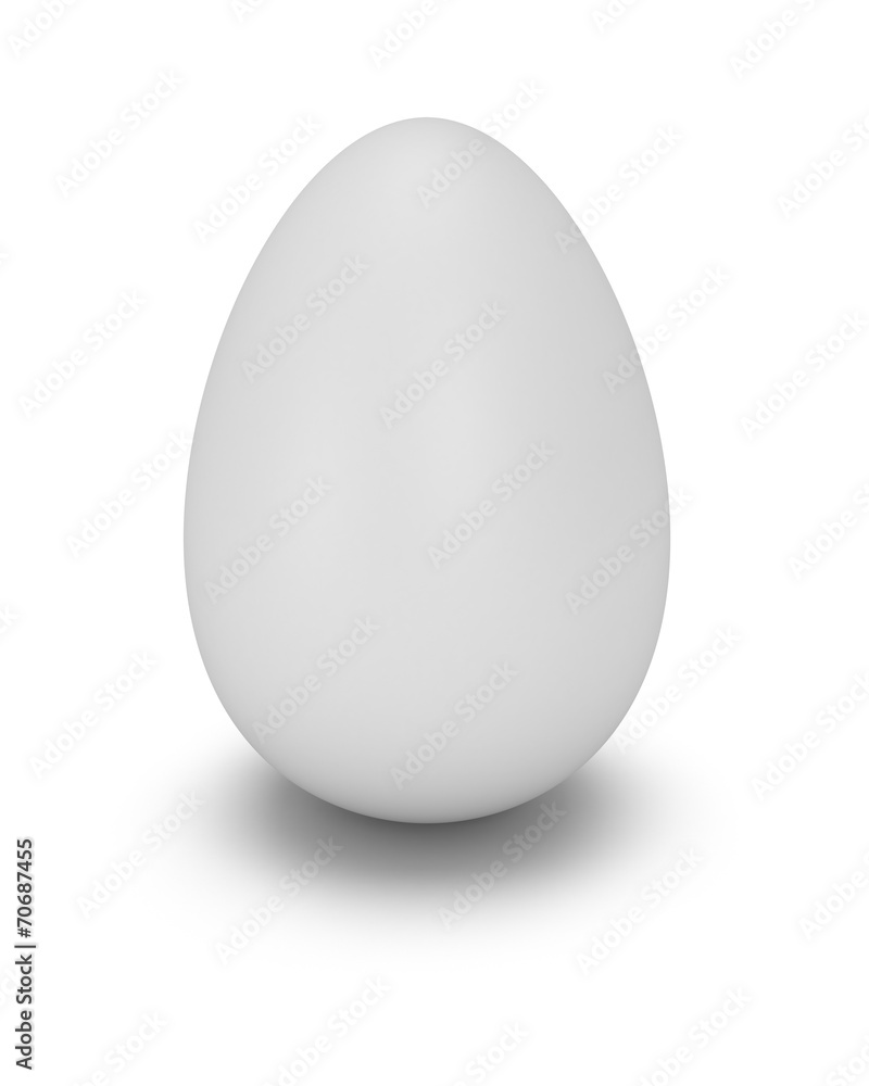 White egg. 3D. White egg. 3D.