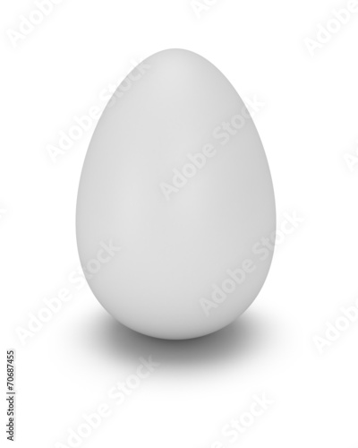 White egg. 3D.