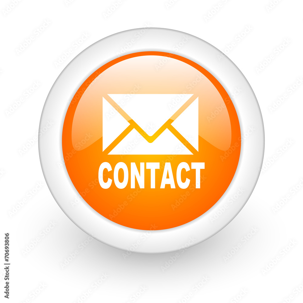 email orange glossy web icon on white background. email orange glossy web icon on white background.
