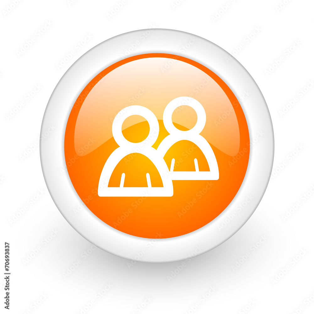 forum orange glossy web icon on white background. forum orange glossy web icon on white background.