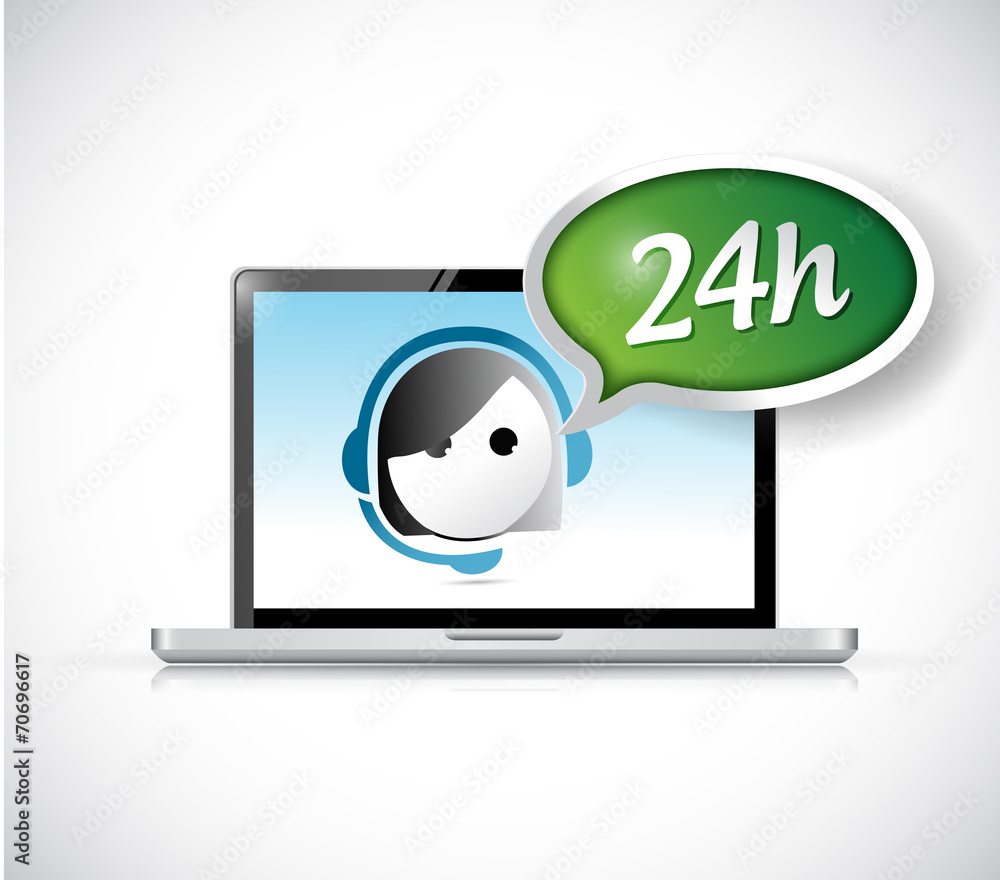 24 hour customer support service on a computer 24 hour customer support service on a computer