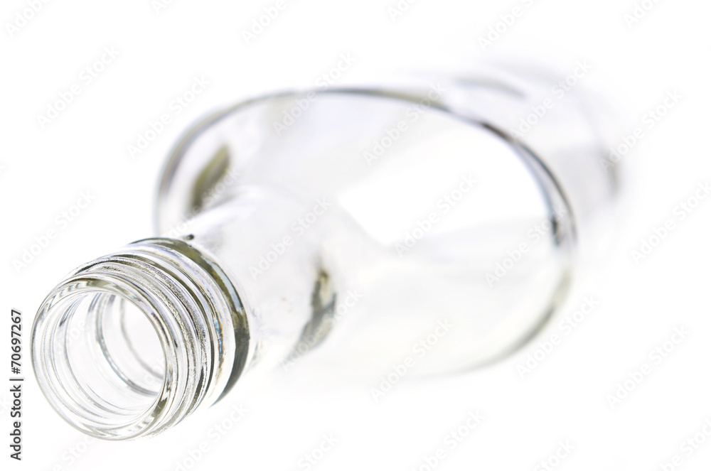 Empty glass bottle isolated on white Empty glass bottle isolated on white