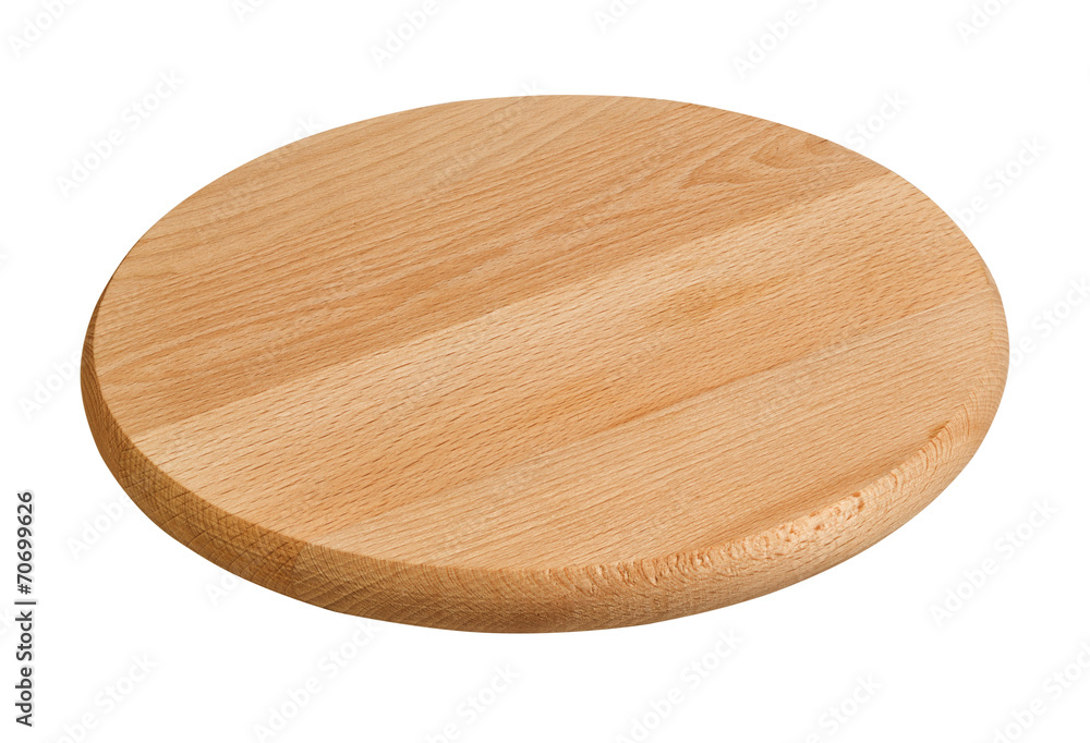 Round wooden chopping board