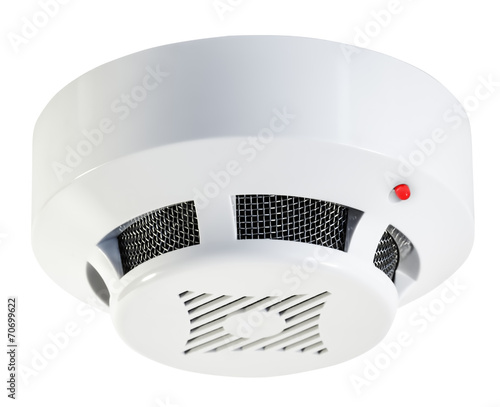 Fire detector isolated on white