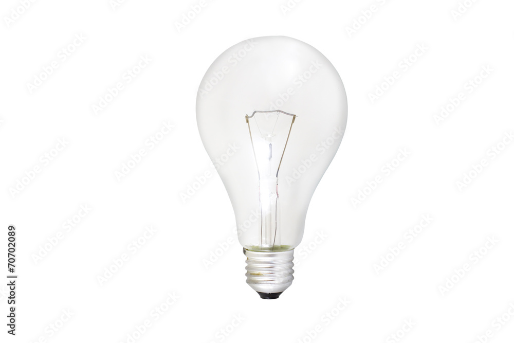 Light bulb isolated on white, Realistic photo image Light bulb isolated on white, Realistic photo image