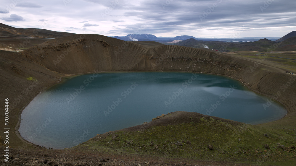 Lake in the Volcanic Crater