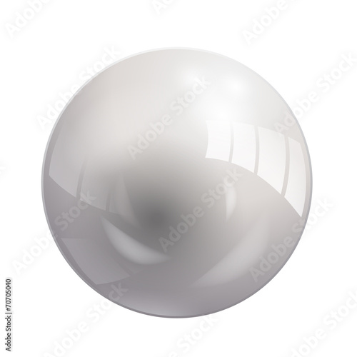 Shiny Silver Vector Ball (christmas bauble new year)
