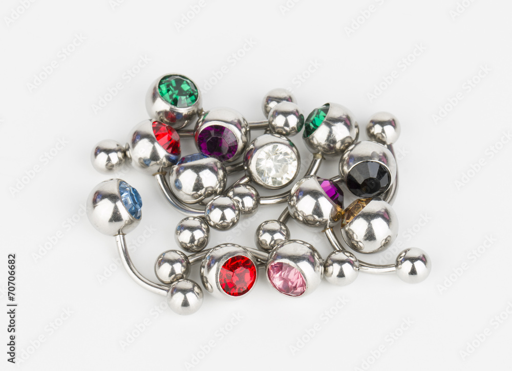 Jewelry for piercing - Stock Image macro.