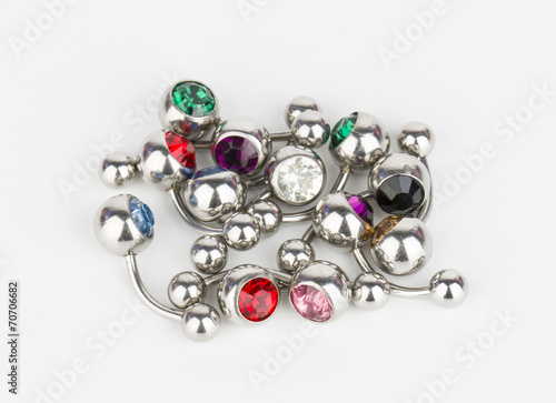 Jewelry for piercing - Stock Image macro.