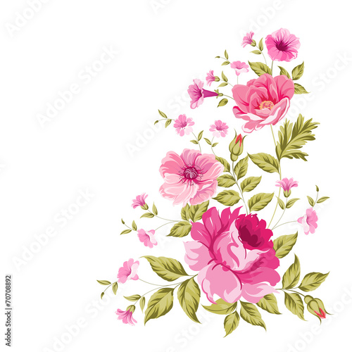 Luxurious color rose pattern.