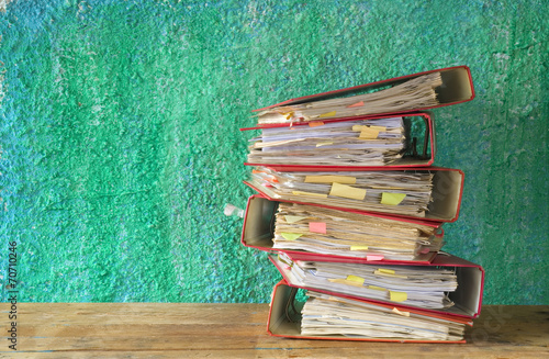 stack of file folders, free copy space photo