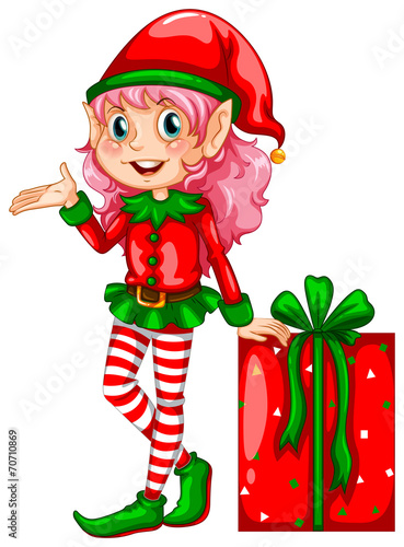 Elf and gift