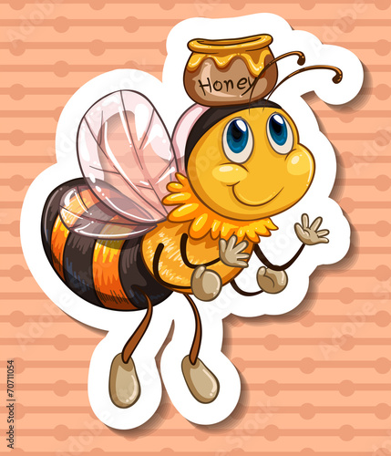 Bee and honey