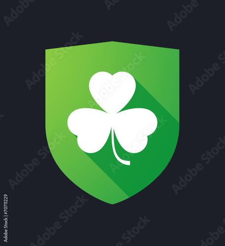 Shield with a clover
