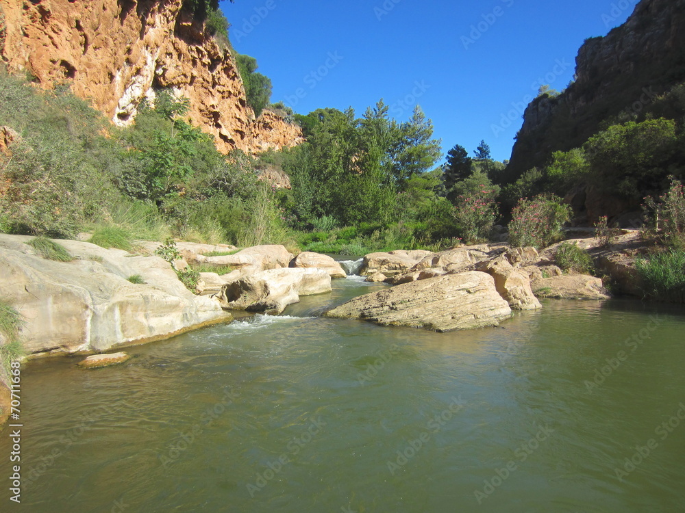 mediterranean river and pool