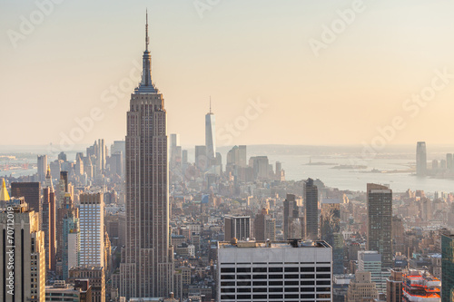 Aerial View of Manhattan  New York