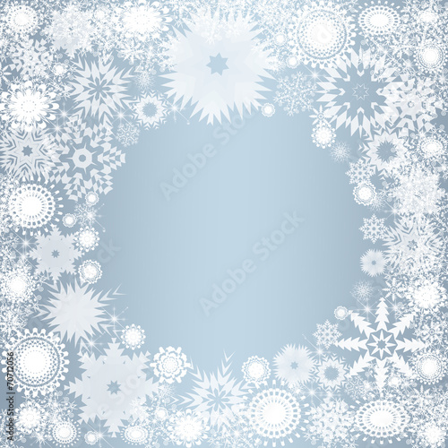 Fototapeta Naklejka Na Ścianę i Meble -  Collection of snowflakes (set of snowflakes) illustration.