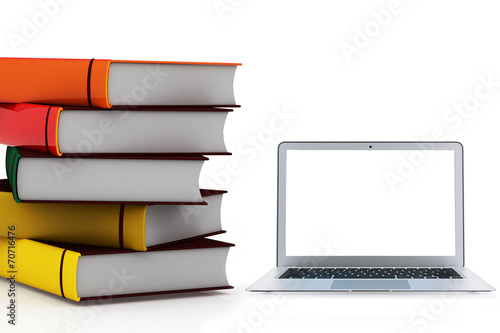 Obraz na płótnie Laptop and book
