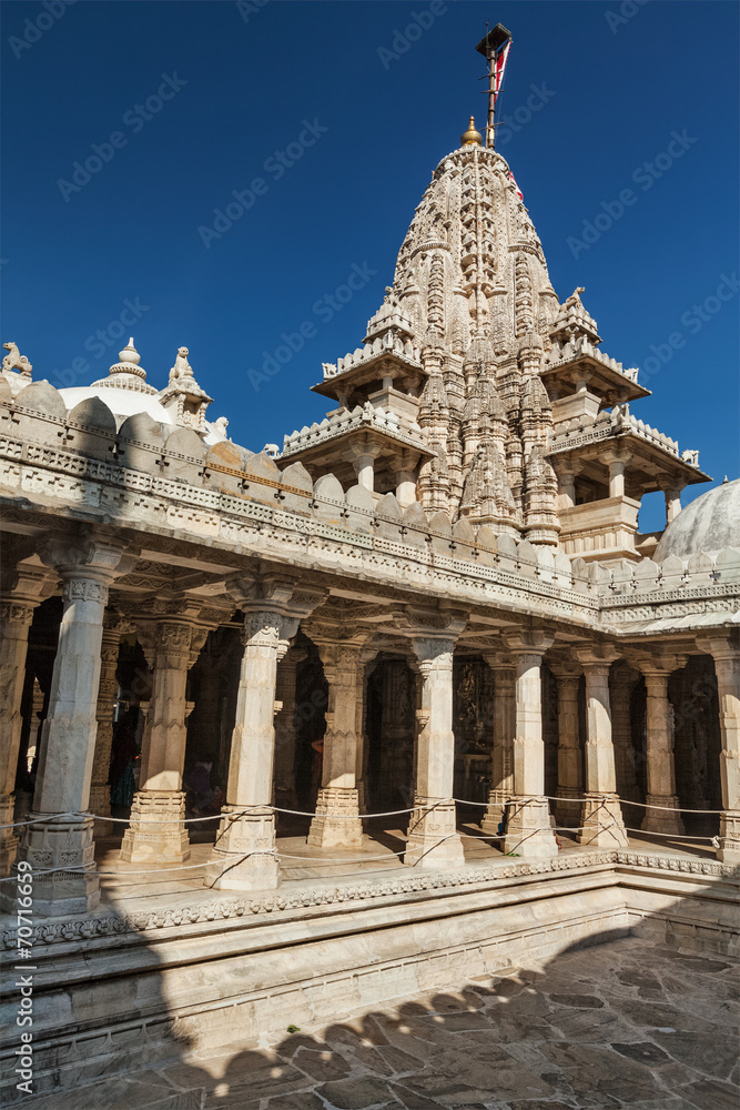 Jain temple in Ranakpur. Rajasthan, India