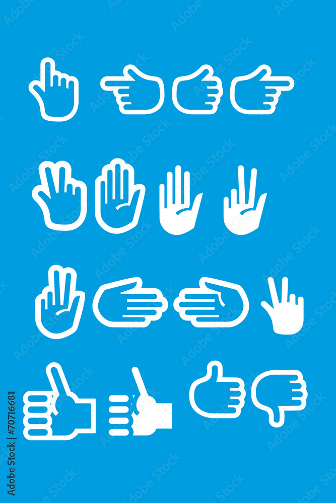 Fototapeta premium iconset hand