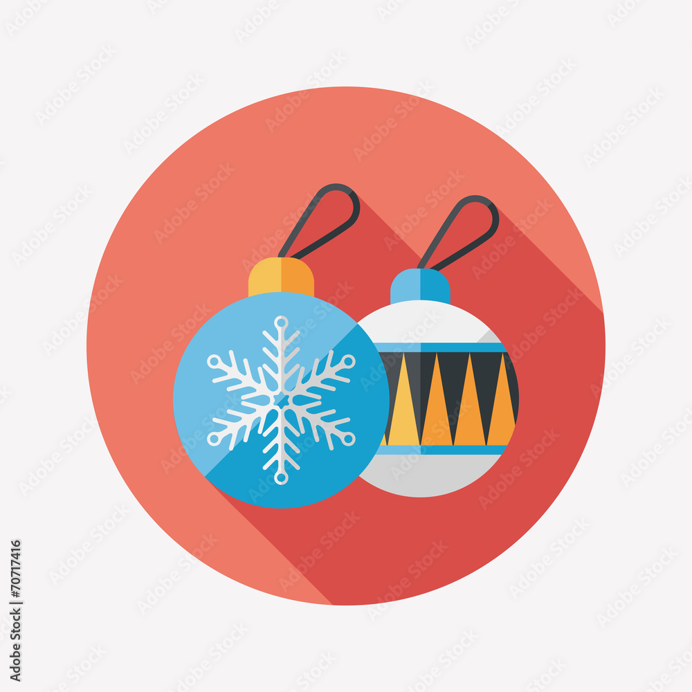 Christmas ball flat icon with long shadow,eps10 Christmas ball flat icon with long shadow,eps10