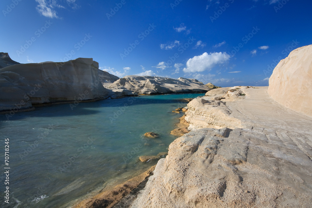 Sarakiniko beach, Milos, Greece. Sarakiniko beach, Milos, Greece.