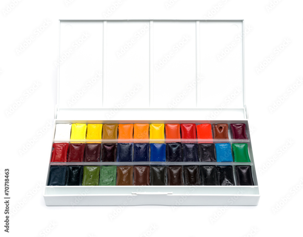box of professional water-color paint box of professional water-color paint