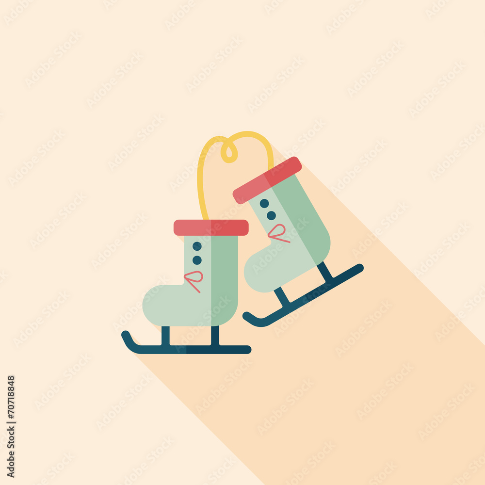 ski boot flat icon with long shadow,eps10 ski boot flat icon with long shadow,eps10