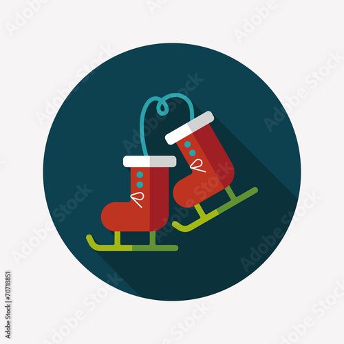 ski boot flat icon with long shadow,eps10