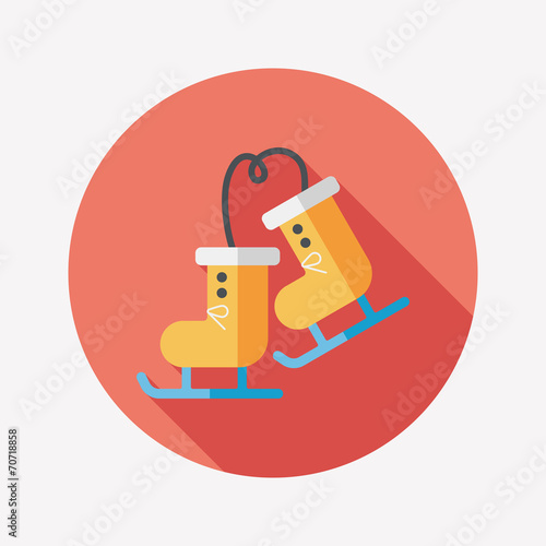 ski boot flat icon with long shadow,eps10
