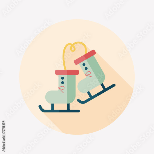 ski boot flat icon with long shadow,eps10