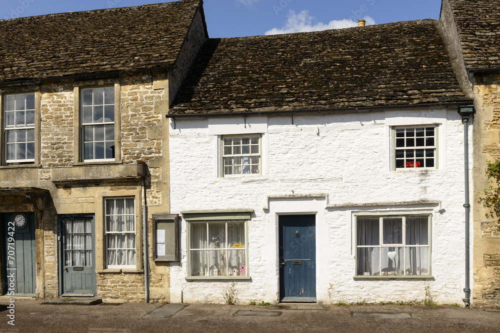 white painted stone cottage, Lacock