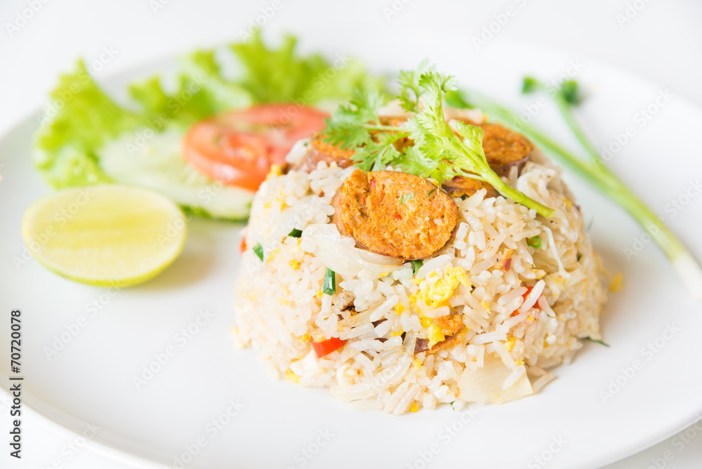 Macro Grill Northern Thai Sausage fried rice with egg Macro Grill Northern Thai Sausage fried rice with egg