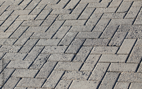 Light brown zigzag brick block floor texture for background