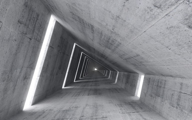 Poster 3D Leerer Betontunnel im 3D-Stil  © evannovostro