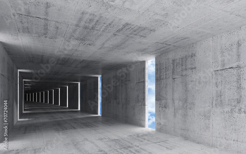 Fototapeta Naklejka Na Ścianę i Meble -  3d render, abstract empty grungy concrete interior background
