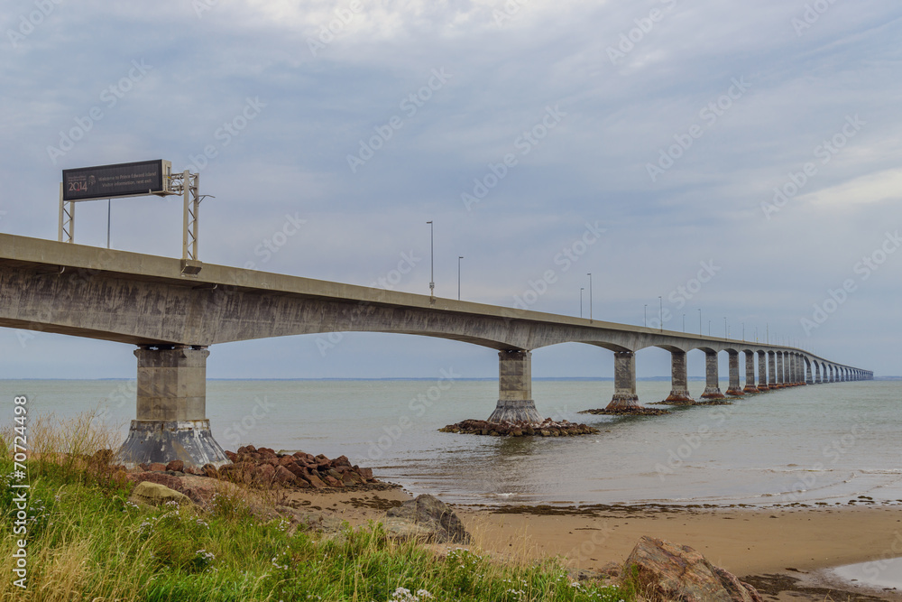 Confederation Bridge linking Prince Edward Island with mainland