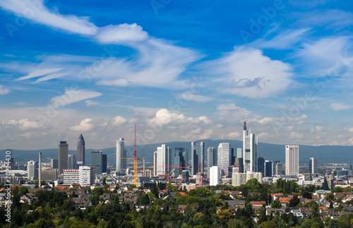 Skyline of Frankfurt, Germany,