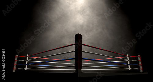 Boxing Ring Spotlit Dark